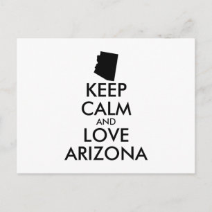 Cartão Postal Arizona personalizável MANTER CALM e AMOR