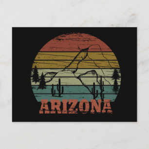 Cartão Postal Arizona Sedona vintage sunset retro az