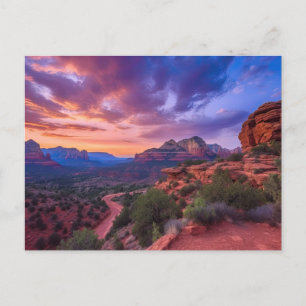 Cartão Postal Arizona Vermelha Sedona Rocha Natureza Bonita Suns