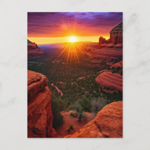 Cartão Postal Arizona Vermelha Sedona Rocha Natureza Bonita Suns