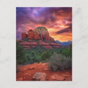 Cartão Postal Arizona Vermelha Sedona Rocha Natureza Bonita Suns