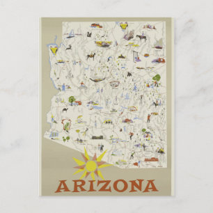 Cartão Postal Arizona Vintage