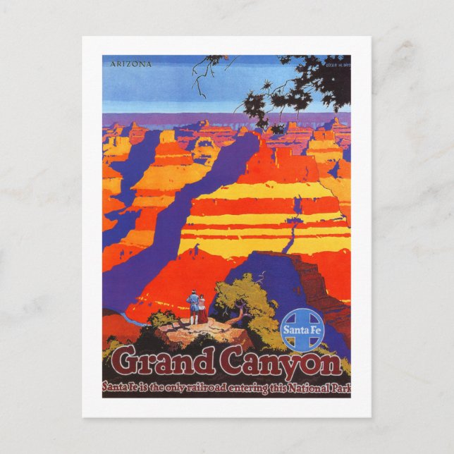 Cartão Postal Arizona Vintage Grand Canyon (Frente)