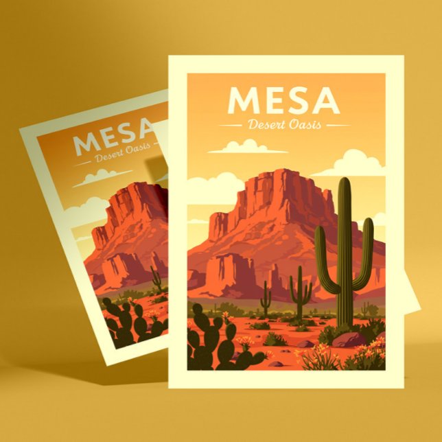Cartão Postal Arizona Vintage Mesa (Criador carregado)