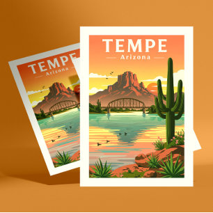 Cartão Postal Arizona Vintage Tempe