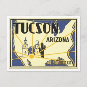 Cartão Postal Arizona Vintage Tucson