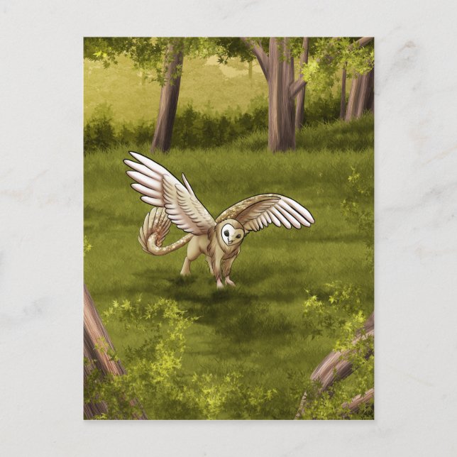 Cartão Postal Arkaen - Barn Owl Griffin (Frente)