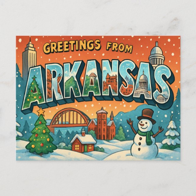 Cartão postal ARKANSAS (Frente)