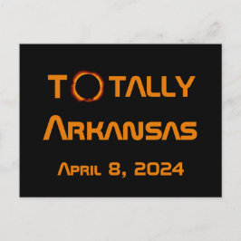 Cartão Postal Arkansas Eclipse Solar Total 2024