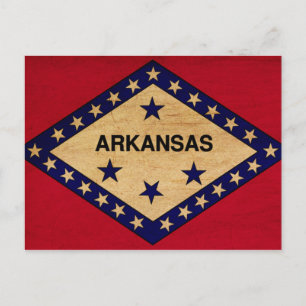 Cartão Postal Arkansas Flag