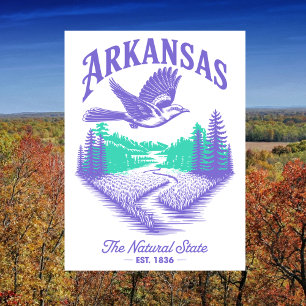 Cartão Postal Arkansas O Estado Natural Est. 1836 Viagem
