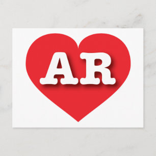 Cartão Postal Arkansas Red Heart - Big Love