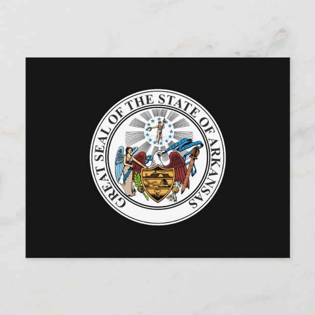 Cartão Postal Arkansas State Seal (Frente)