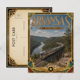 Cartão Postal Arkansas Vintage Art Deco Era de Ouro