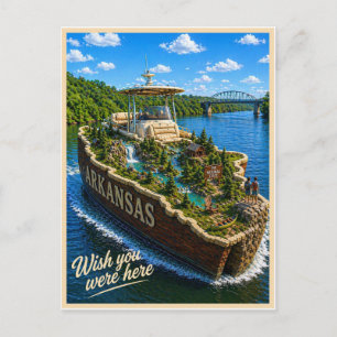 Cartão Postal Arkansas   Wish You Were Here   Série Estado