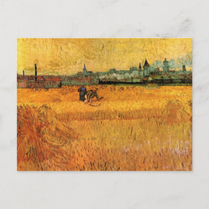 Cartão Postal Arles: Vista de Campos de Trigo por Vincent van Go
