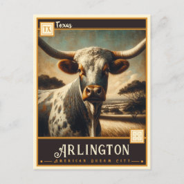 Cartão Postal Arlington, Texas | Vintage