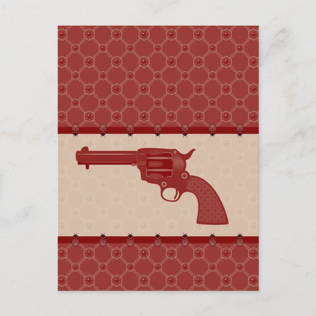 Cartão Postal Arma da Flor Vermelha (Frente)