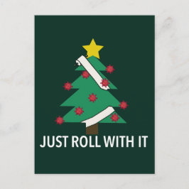 Cartão Postal Arma de Árvore de Natal Engraçado