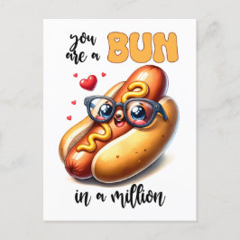 Cartão Postal Arma em um Milhão de Hotdog Punny Engraçado Namora