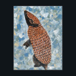 Cartão Postal Armadillo Painting<br><div class="desc">Acrylic painting of an armadillo. Inspired by my own photo taken at a zoo in England.</div>