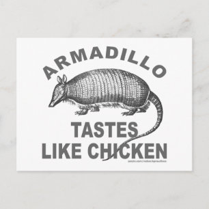 CARTÃO POSTAL ARMADILLO TEM GOSTO DE GALINHA