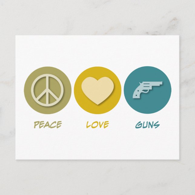 Cartão Postal Armas de Amor de Paz (Frente)