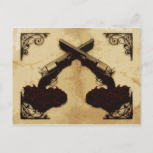 Cartão Postal Armas e rosas