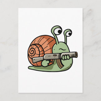 Cartão Postal Armed Snail
