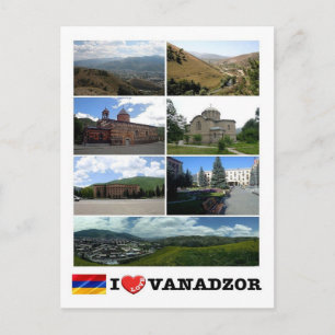 Cartão Postal Armênia - Vanadzor - I Love -