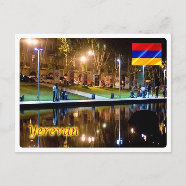 Cartão Postal Armênia - Yerevan - Vida noturna (Frente)