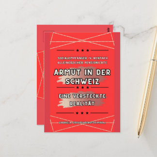 Cartão Postal "Armut in der Schweiz: Eine versteckte Realität"**