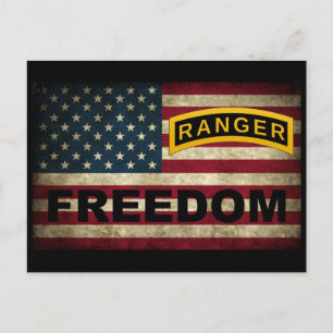 Cartão Postal Army Ranger School - Bandeira Americana - Liberdad