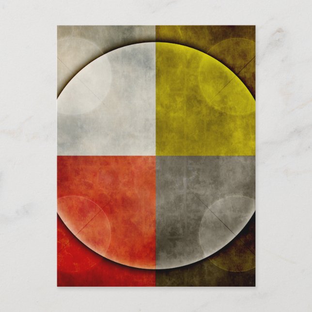 Cartão Postal Aro sagrado do nativo americano (Frente)