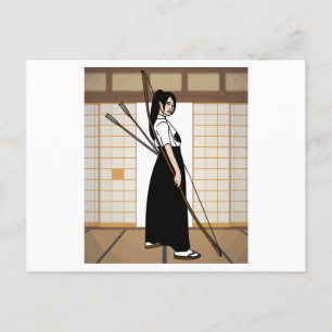 Cartão Postal Arqueiro Com Arco E Seta