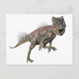 Cartão Postal Arqueoceratops Dinossauro Correndo