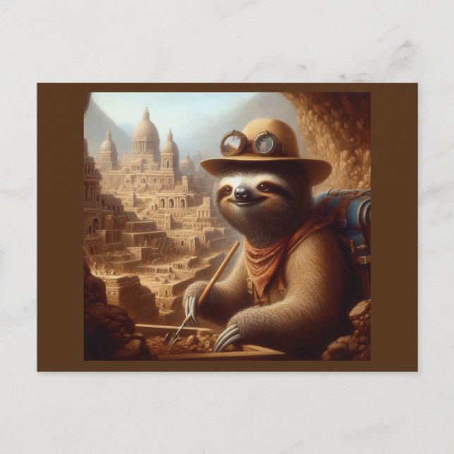 Cartão Postal Arqueólogo Preguiça (Frente)
