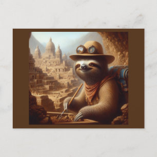 Cartão Postal Arqueólogo Sloth
