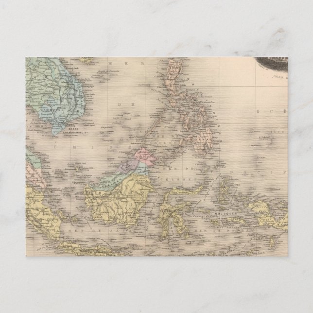 Cartão Postal Arquipélago da Indochina da Ásia (Frente)