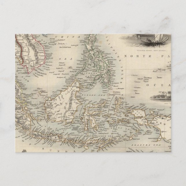Cartão Postal Arquipélago Malaio ou Ilhas da Índia Oriental (Frente)