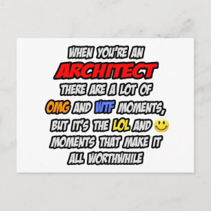 Cartão Postal Arquiteto. OMG WTF LOL