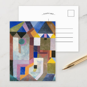 Cartão Postal Arquitetura colorida   Paul Klee