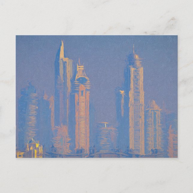 Cartão Postal Arquitetura Da Arte De Dubai (Frente)