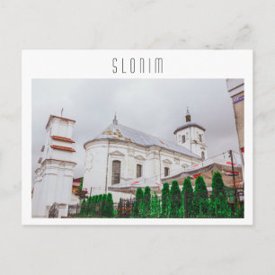 Cartão Postal Arquitetura da Igreja Católica Slonim na Bielorrús