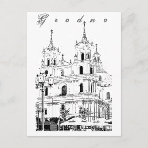 Cartão Postal Arquitetura de Cidade de Mola Bielorrussa