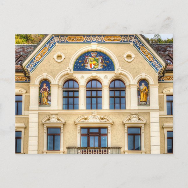 Cartão Postal Arquitetura de Liechtenstein (Frente)