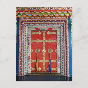 Cartão Postal Arquitetura de Mosteiro Budista Tibetano na Índia