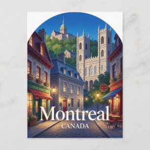 Cartão Postal Arquitetura de Viagem do Antigo Quebec em Montreal
