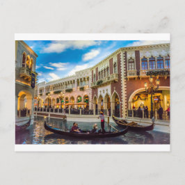 Cartão Postal Arquitetura do Canal de Gôndola Venetian Las Vegas
