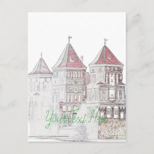 Cartão Postal Arquitetura do Castelo Mir da Bielorrússia